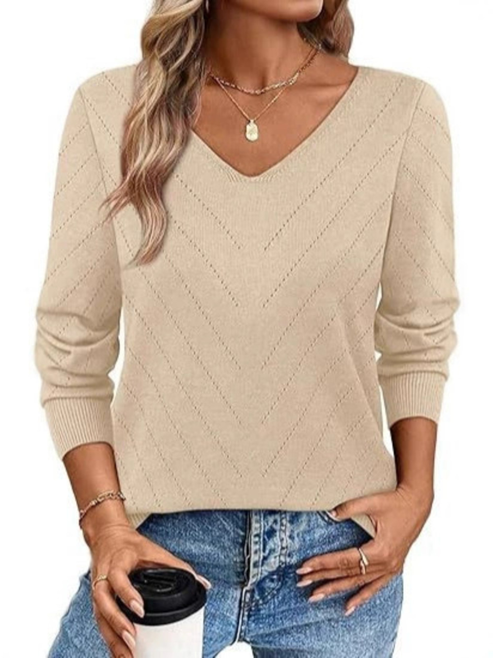 ZARA Hot Fall Winter Openwork Loose Fit Long Sleeve Knit Sweater